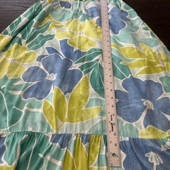 Lulu's Yellow and Green Ruched Tiered Sundress - Picture 10 of 12